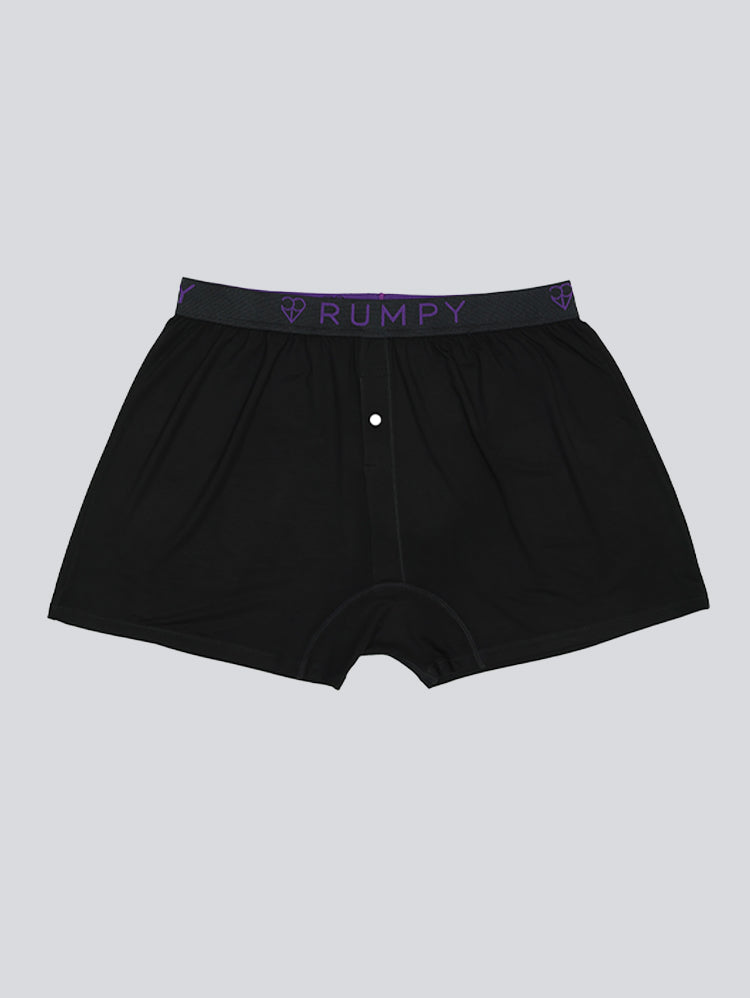 Bamboo Boxer Briefs Black with Black Thread