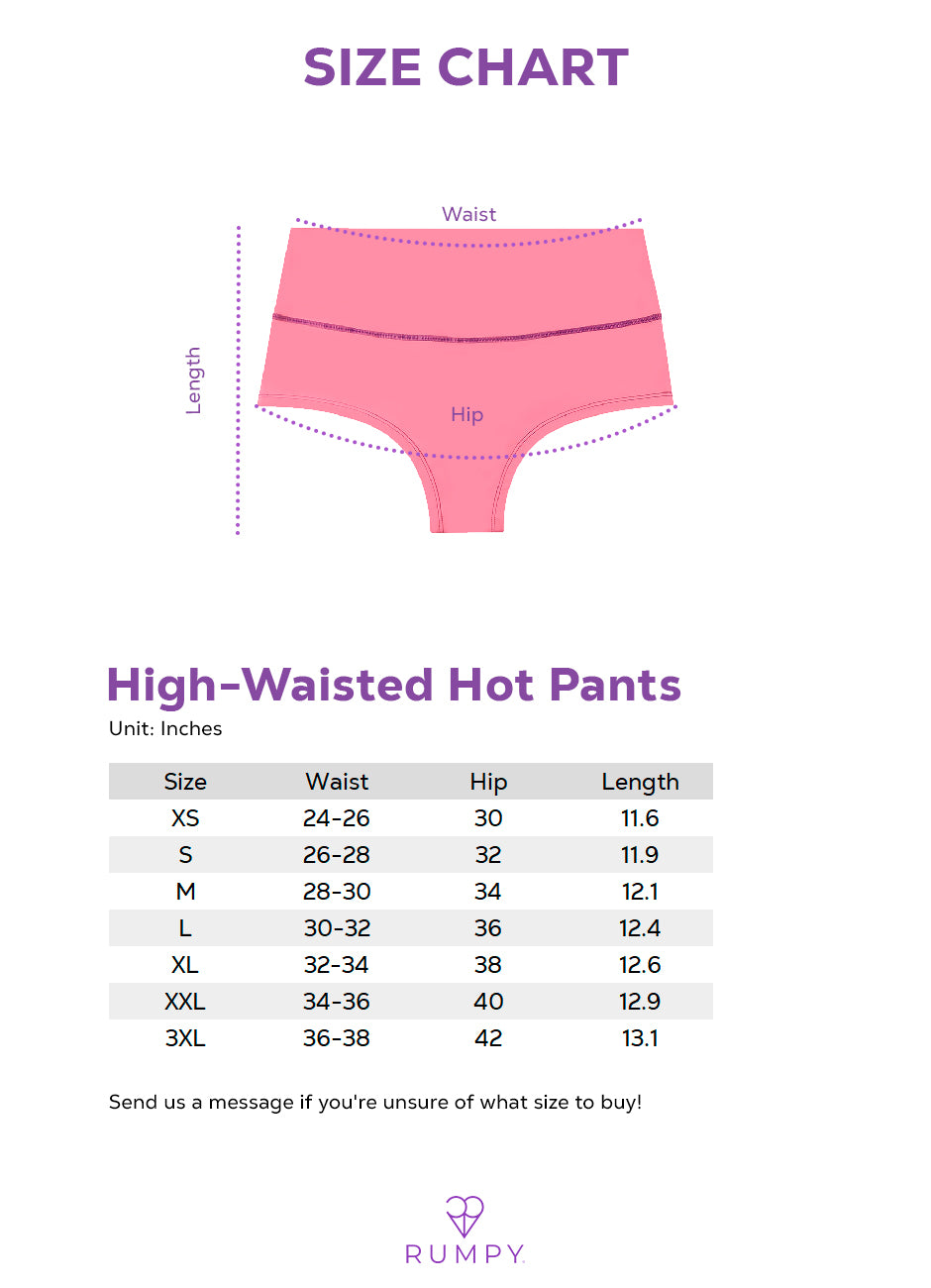 High Hot Pants Size Chart