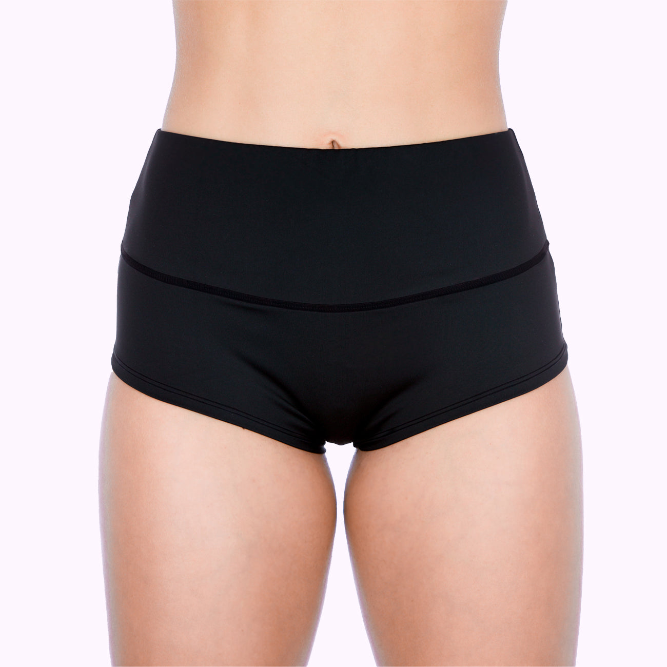 Rumpy Women High Hot Pants#color_black-with-black-thread