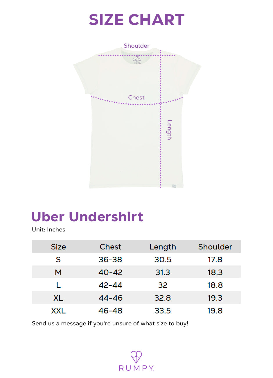 Uber Undershirt Size Chart